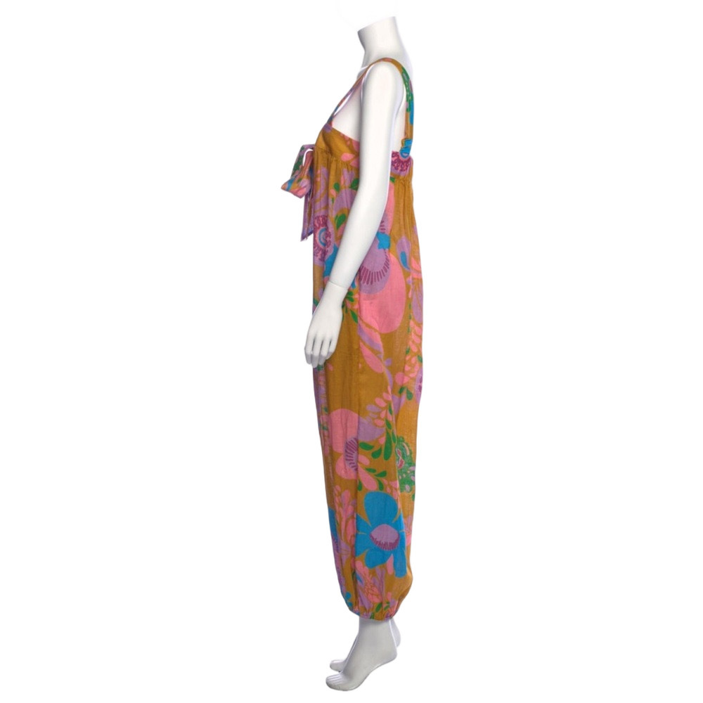 Zimmermann Floral Linen Square Neckline Jumpsuit – Size M - Picture 2 of 3